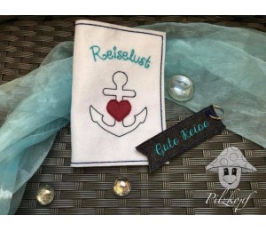 Stickdatei ITH - Reisepasshülle Blanko in 3 Varianten